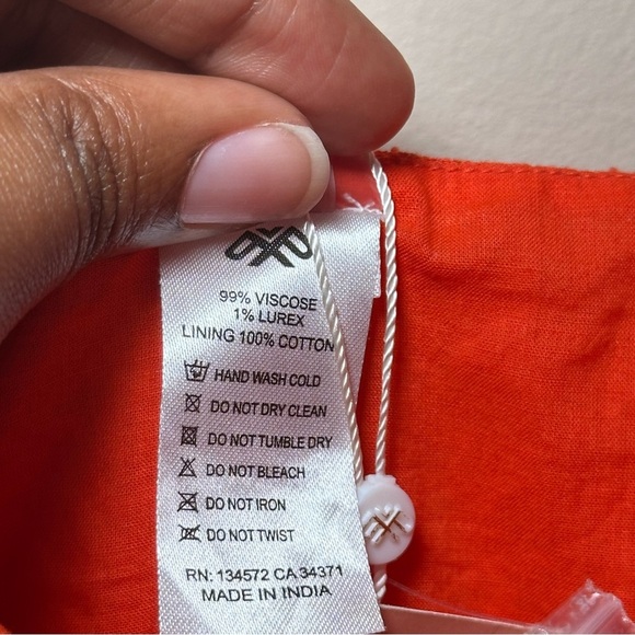 PQSwim Everly Romper Vibrant Orange Flowy Summer Vacation Resortwear Staple XS/S - Picture 9 of 16